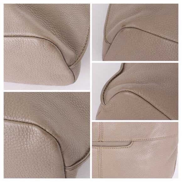 Hobo Pier Pebbled Leather Taupe Convertible Shoulder Bag - Picture 10 of 10